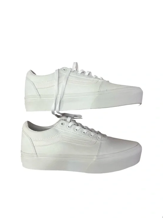 NWOB Vans Old Skool All White Low Top Sneakers - Picture 1 of 7